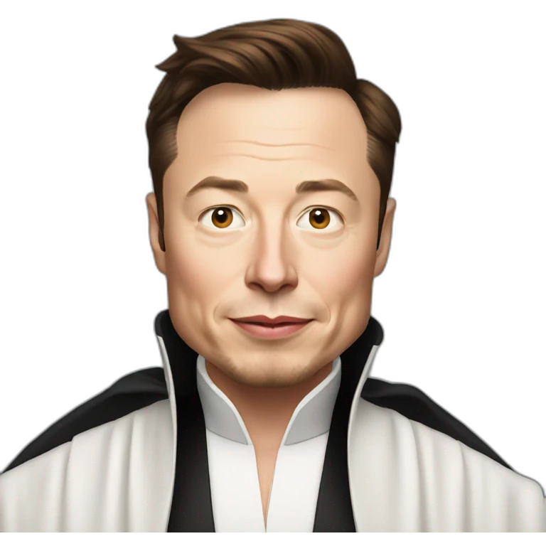 Elon musk wearing gown emoji