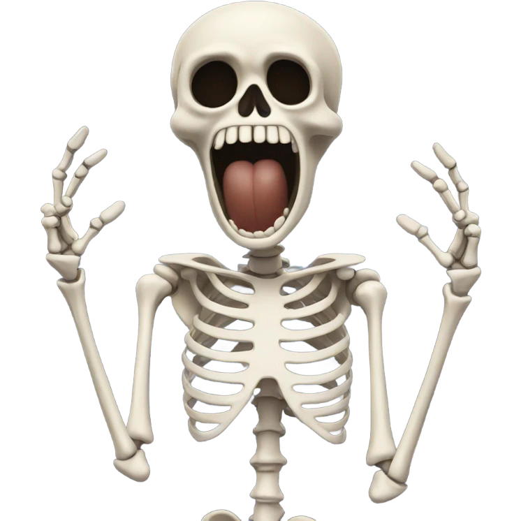 Skeleton going crazy  emoji