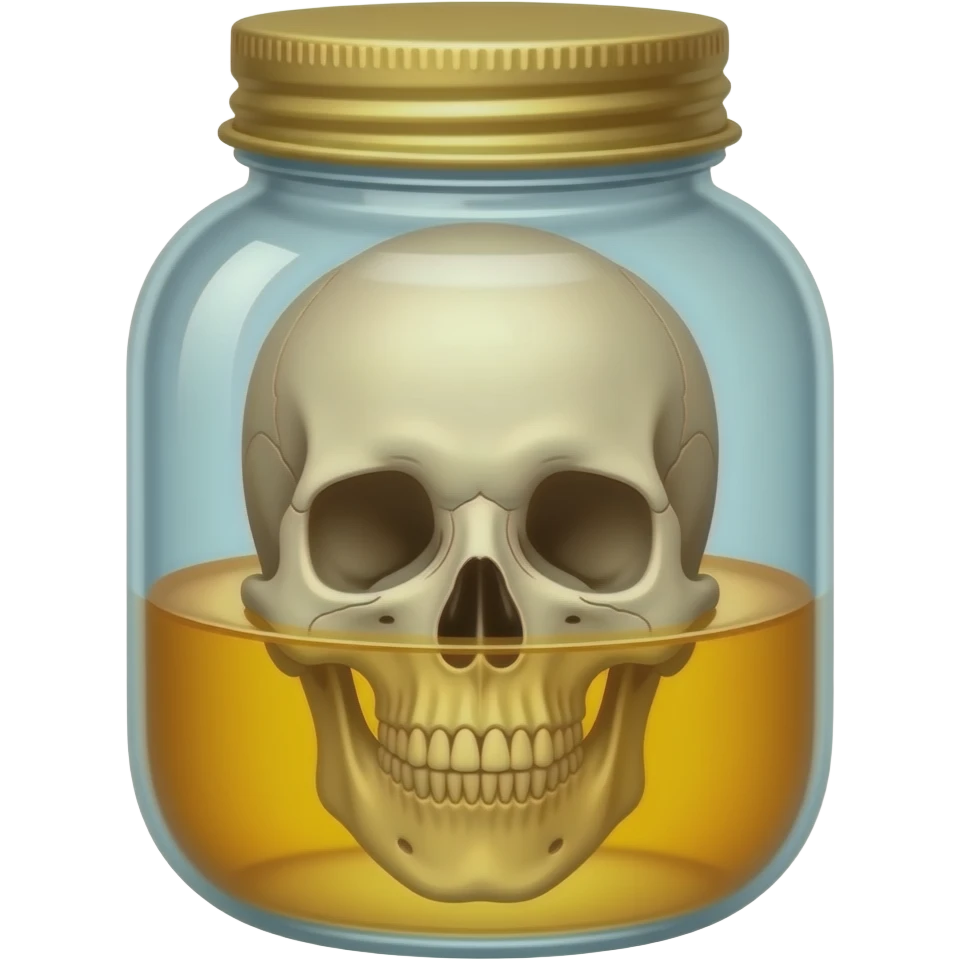 Skull in a honey bottle emoji