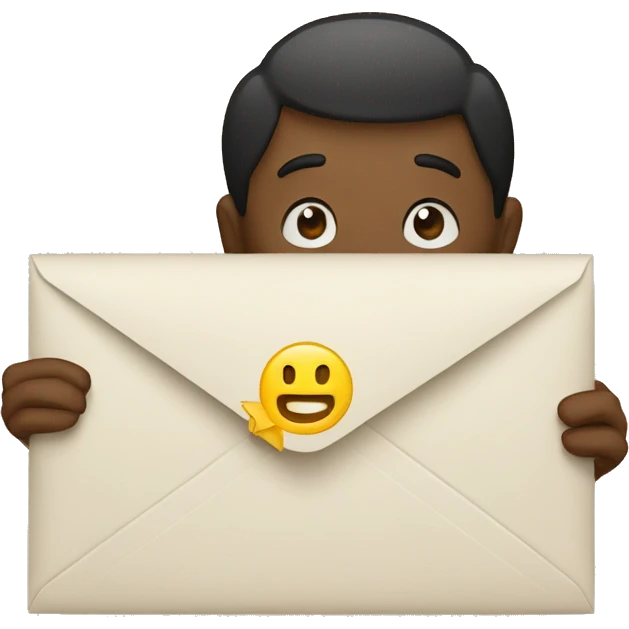 person holding stamped envelope emoji