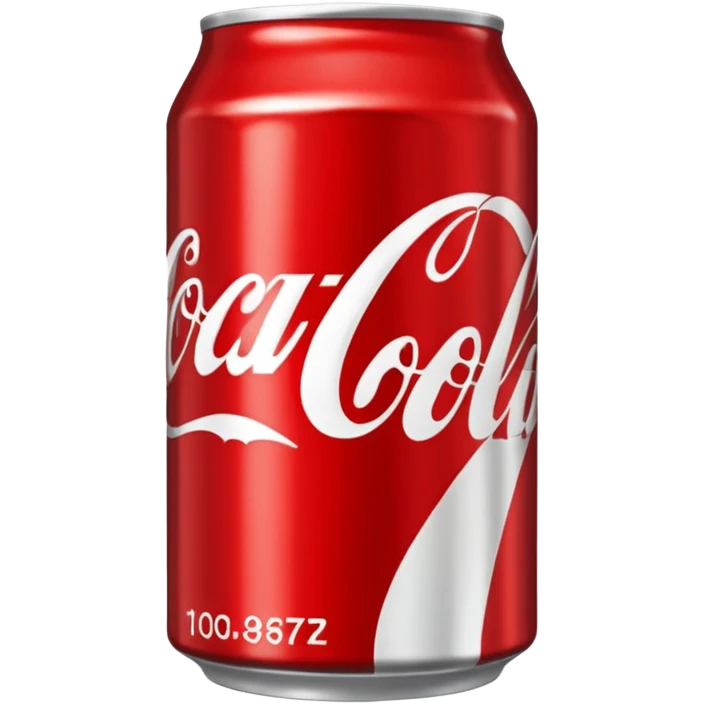 Draw a classic Coaa-Cola can with red label & white script logo. emoji