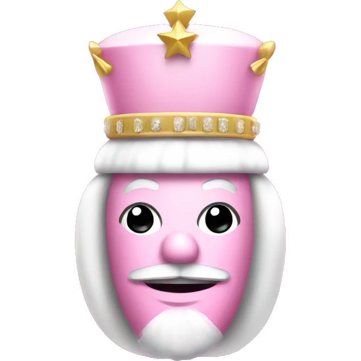 pink and white nutcracker with sparkles emoji