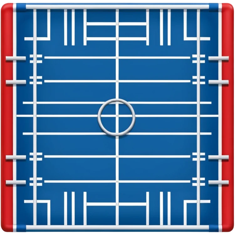 
American football goal field in blue (#00A3E0) and red (#F9423A)  emoji