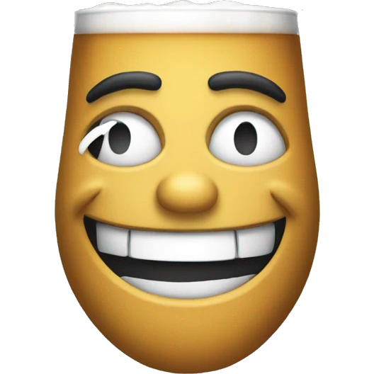 Smiling gangster beer emoji