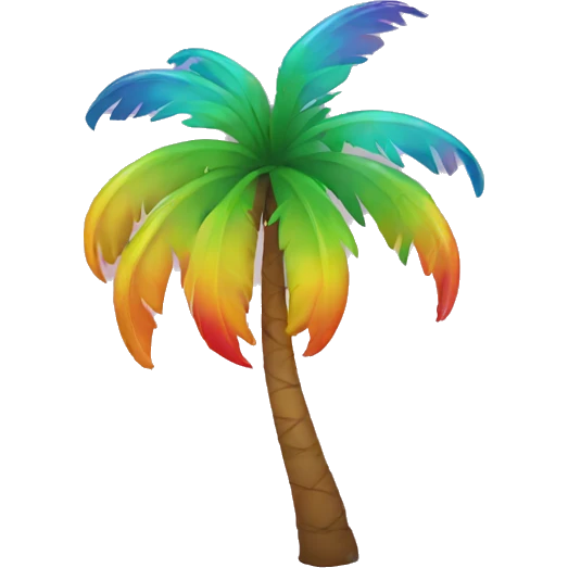 rainbow palm tree emoji