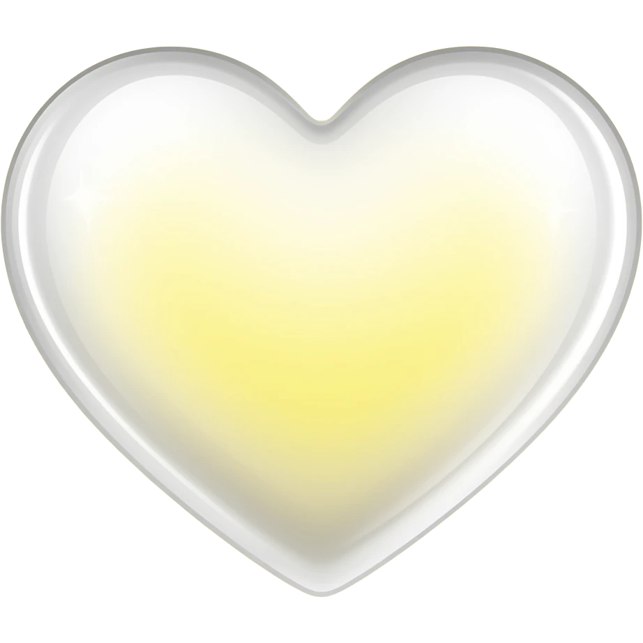 Quero um coração transparente com o brilho amarelo com esse brilho ✨ emoji