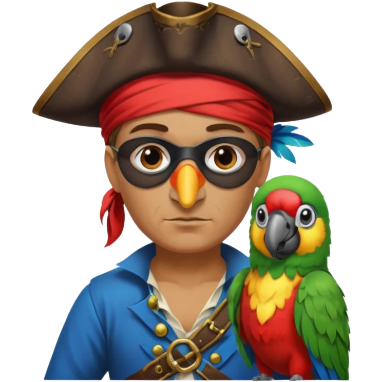 pirate and parrot emoji
