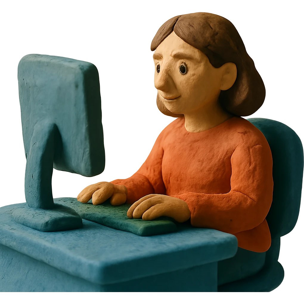 working woman at a computer emoji