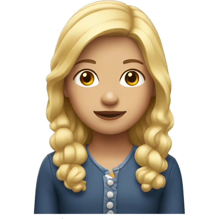 Dutch girl with blonde hair emoji
