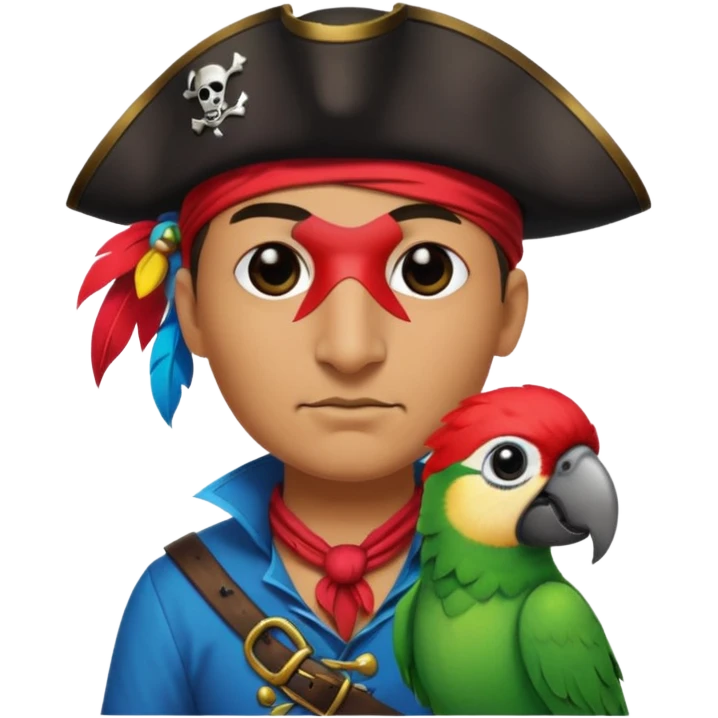 pirate and parrot emoji