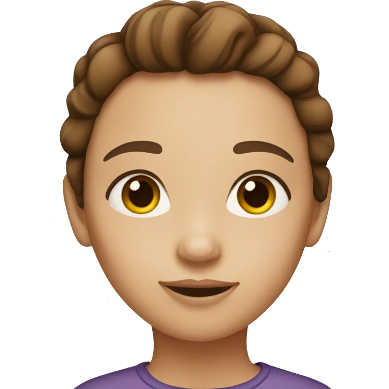 Girl with brown hair  emoji