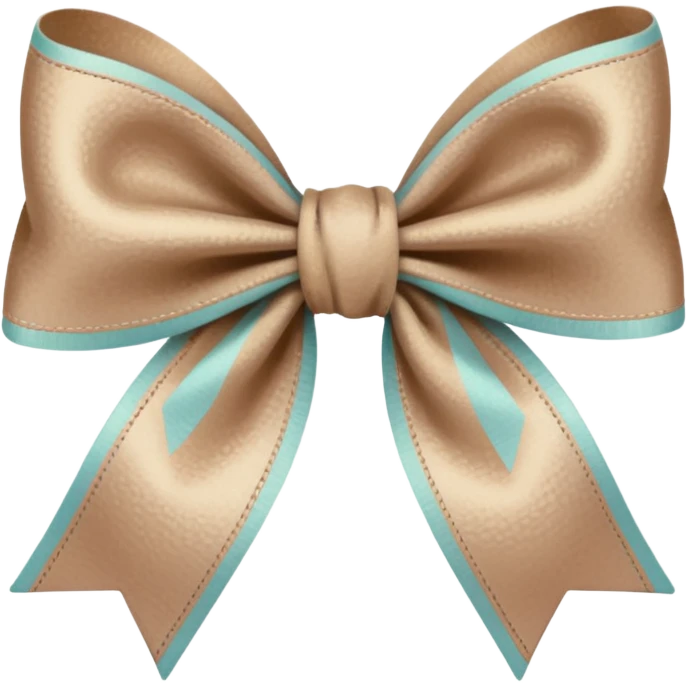 artsy bow delicate pastel brown colour emoji