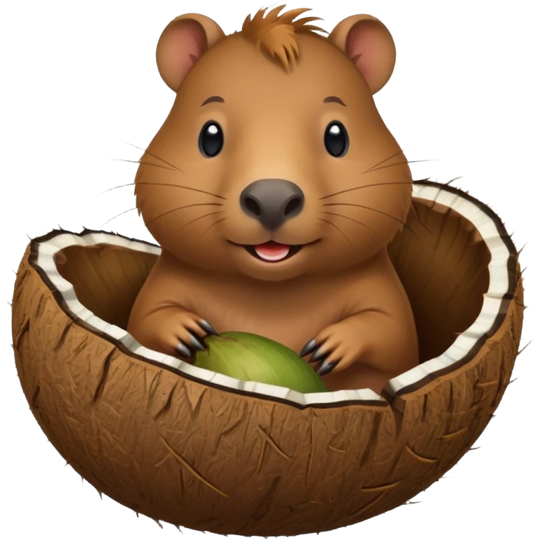 capybara wearing coconut shell  emoji