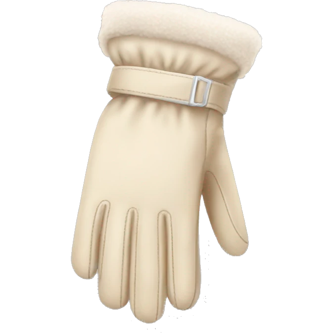 Beige winter aesthetic gloves  emoji