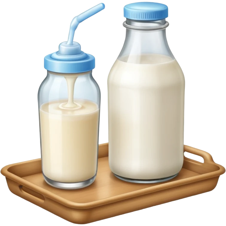 Baby bottle on a tray  emoji