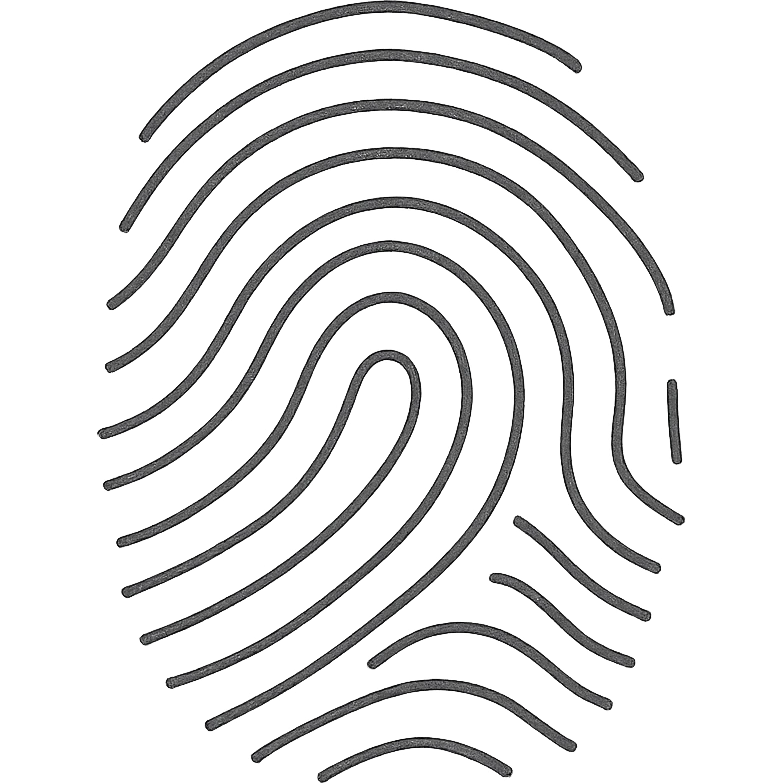 hand drawn outlined fingerprint icon emoji