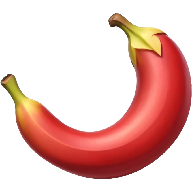 make a peeled red banana  emoji
