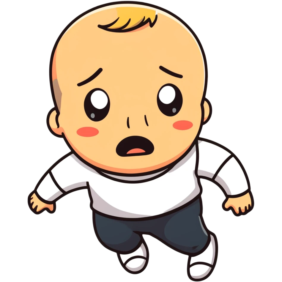 A man sobbing, with tears running down his cheeks emoji