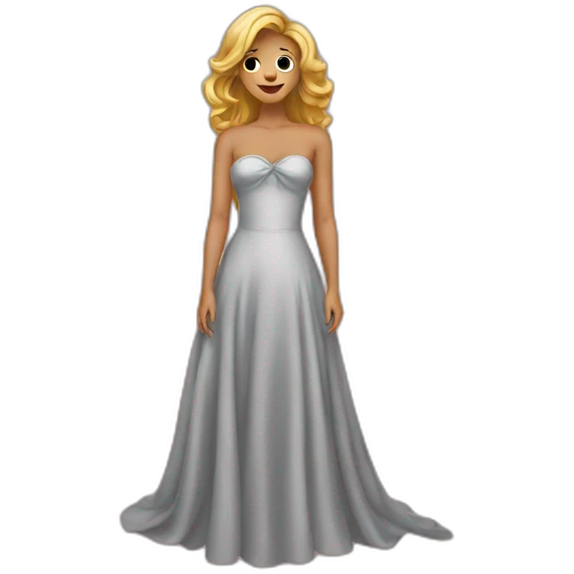 Revealing dress emoji