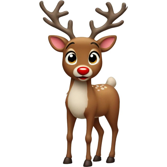 Rudolph the red nosed reindeer emoji