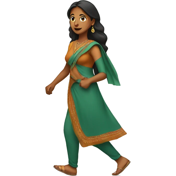 indian woman walking emoji