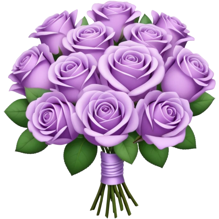 Light purple rose bouquet  emoji