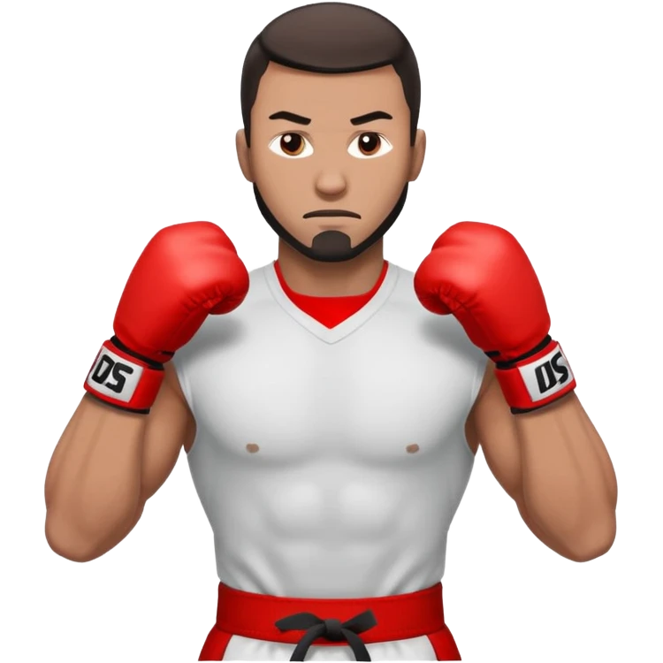 Un gusnte rojo de artes marciales mixtas  emoji