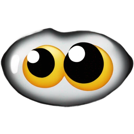 realistic rock with googly eyes glued on emoji