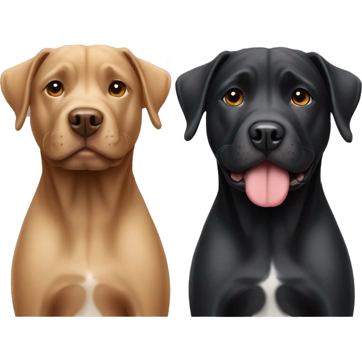 black pitbull and labradoodle mix emoji