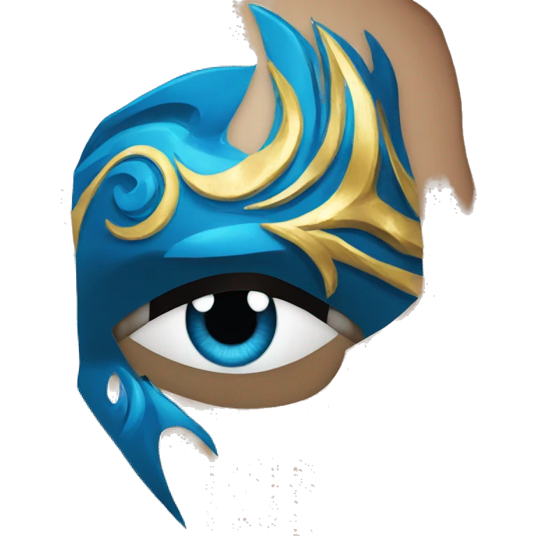 Ojos azules sin cara emoji