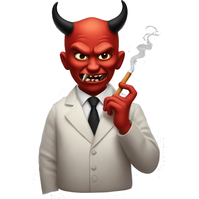 devil with cigarette emoji