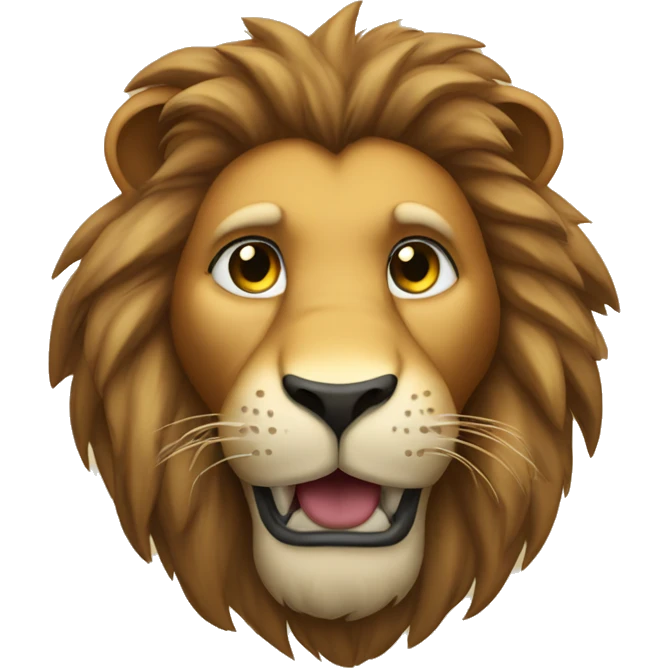 Lion with hand on face emoji