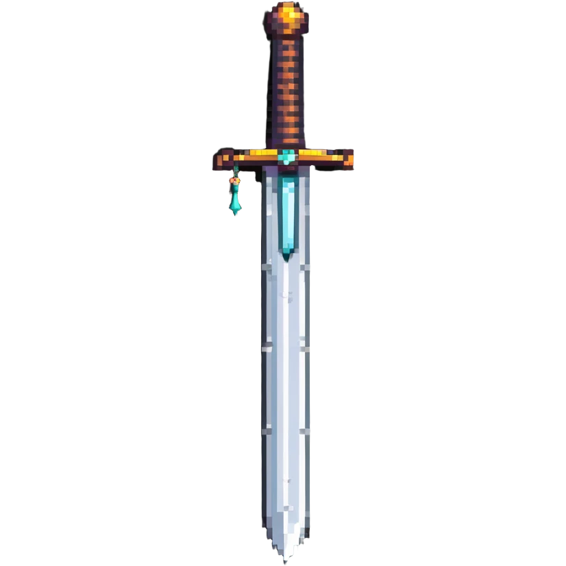 elegant jeweled sword with gems on the hilt emoji