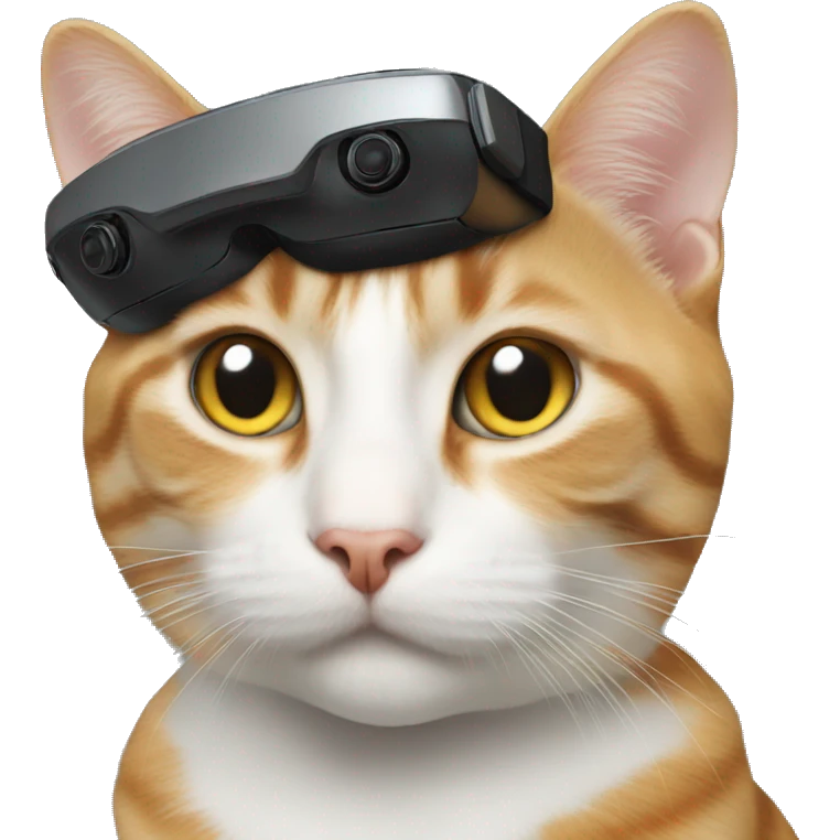 Cat with vr emoji
