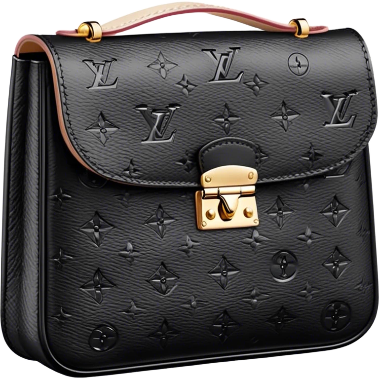 Black Louis Vuitton Felicia pochette emoji