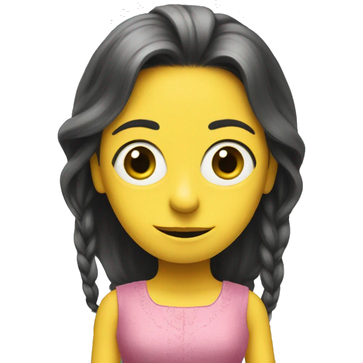 A little minion with a pink dress emoji