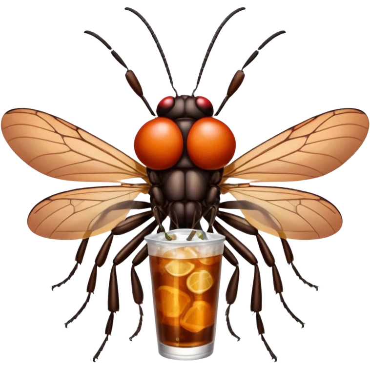 insect drinkig soda emoji