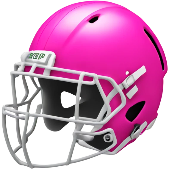 Hot pink football helmet emoji