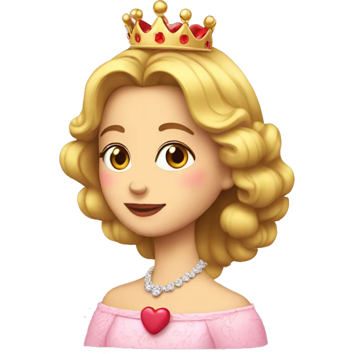 La reina Isabel con corazones emoji