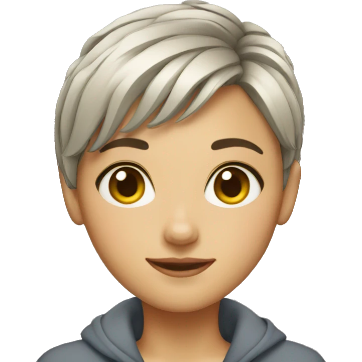 Short hair girl emoji