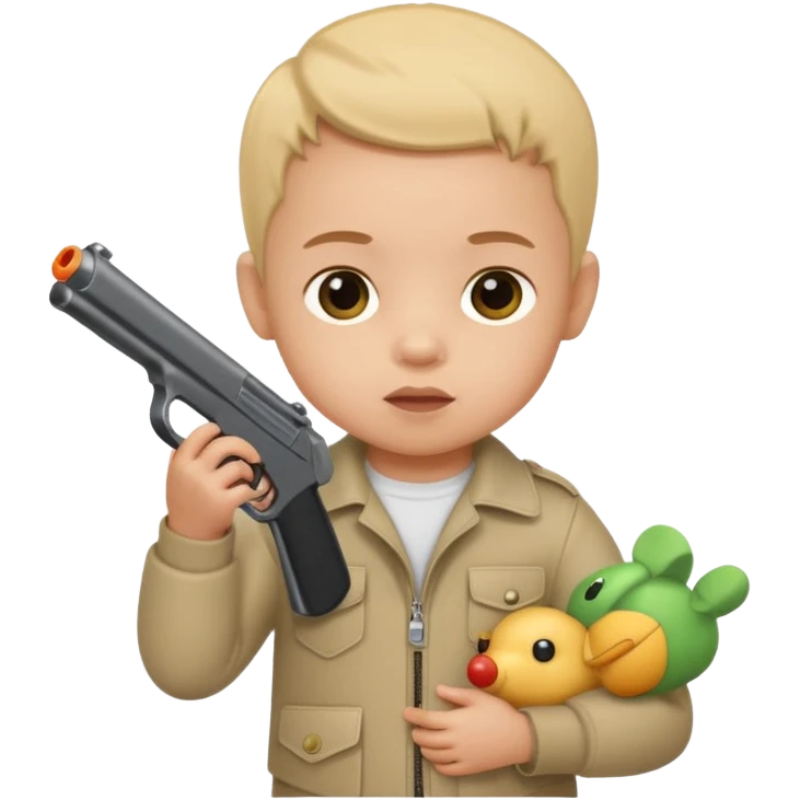 Make a baby holding a gun emoji