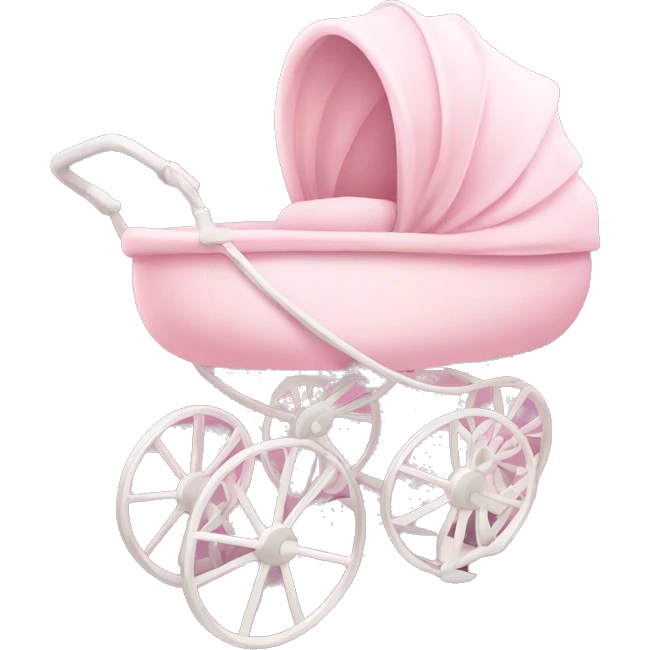 Light pink fancy baby stroller emoji
