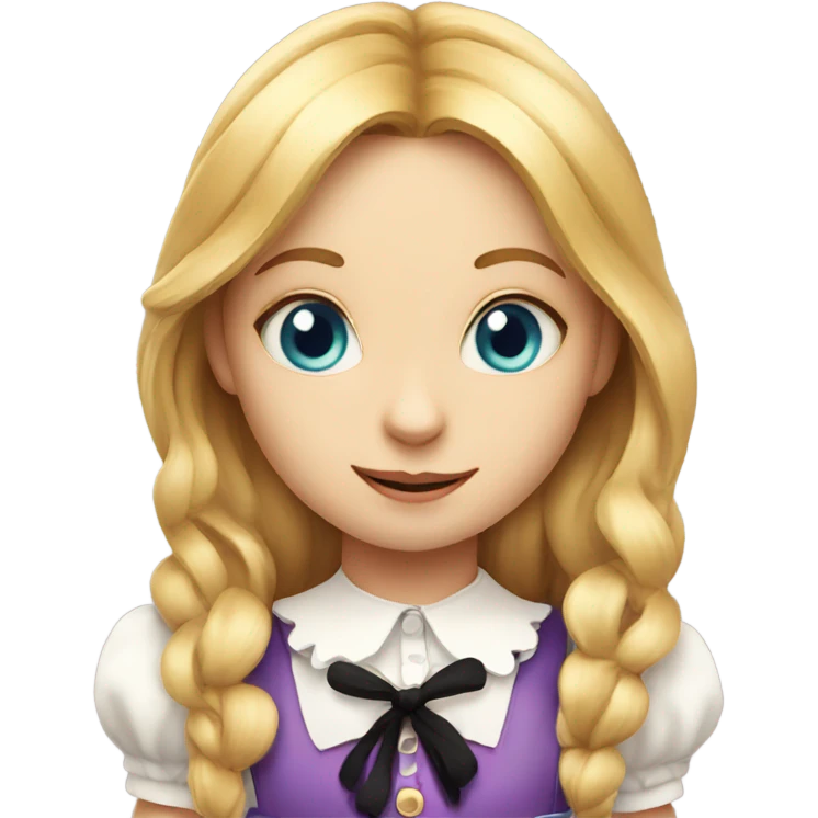 Alice in Wonderland and Cat emoji