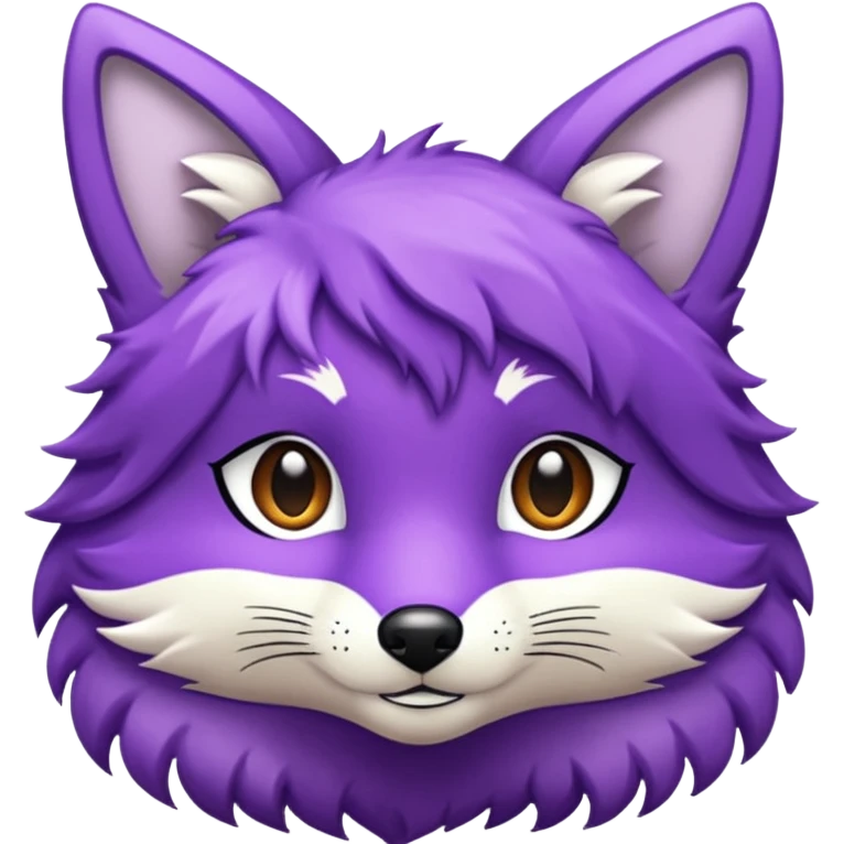 glitter purple and cian fox emoji