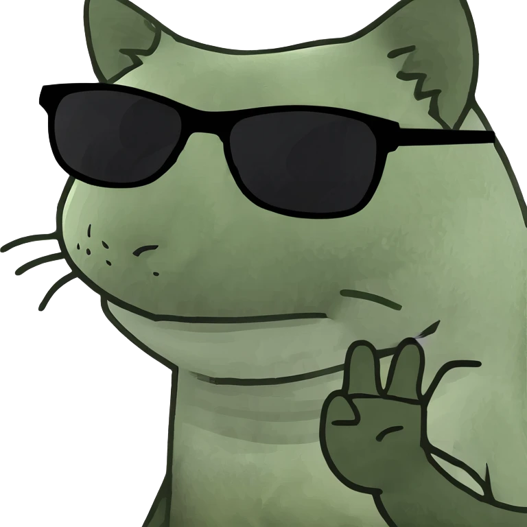 Cat with sunglasses emoji