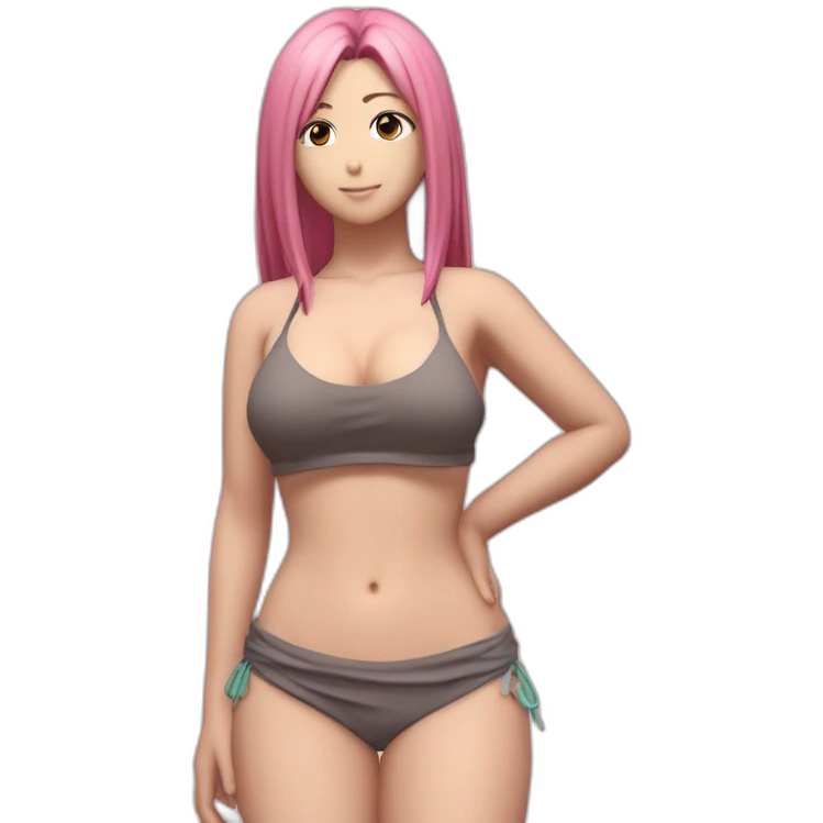 sakura haruno full body pawg micro bikini back focus emoji