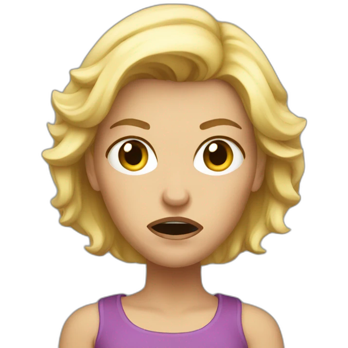 angry blonde mom emoji