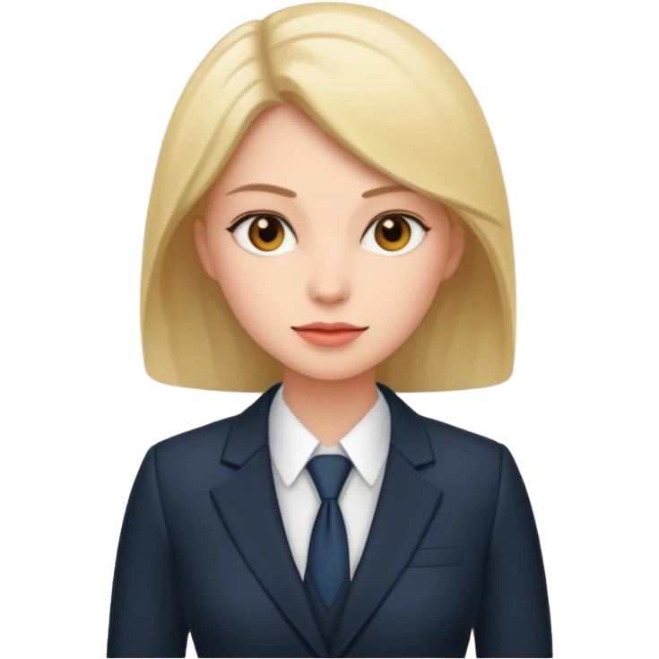 she is wearing a suit emoji