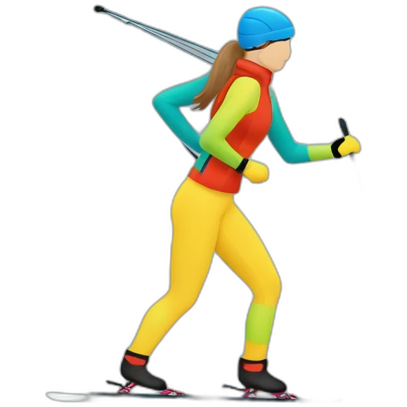cross country skier vasaloppet palm tress on dress emoji