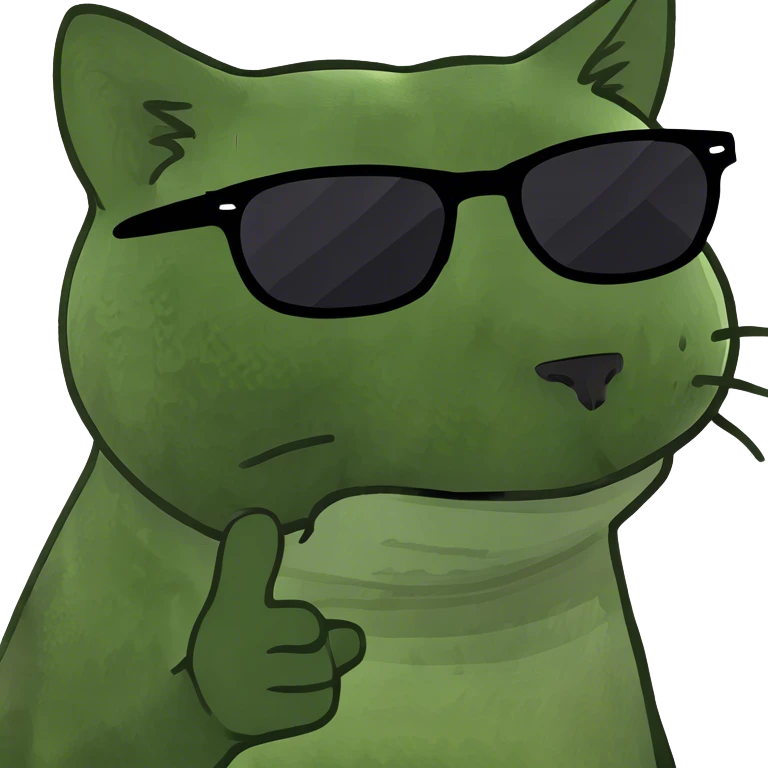 Cat with sunglasses emoji